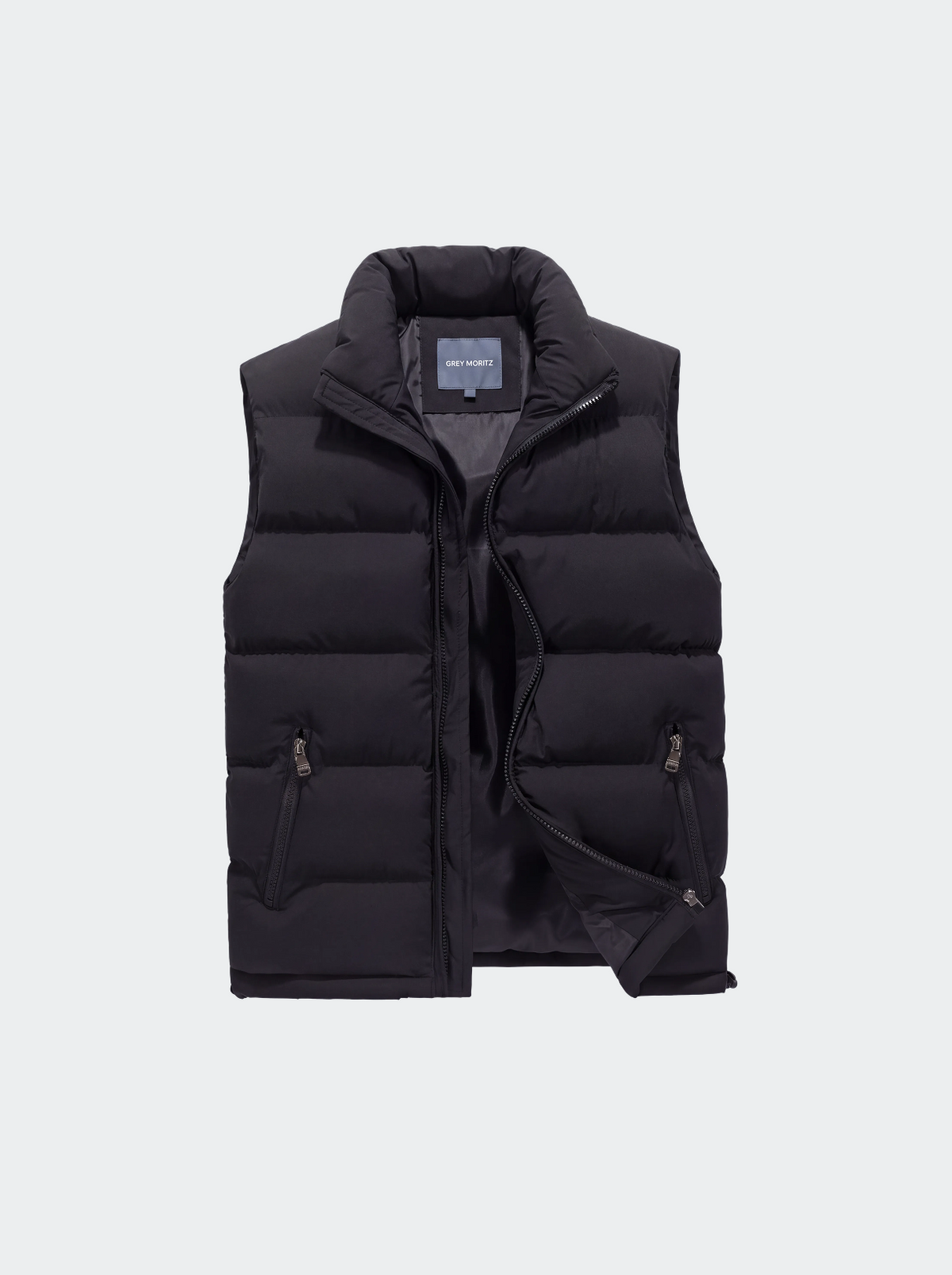 Men's quilted body warmer water-repellent fabric