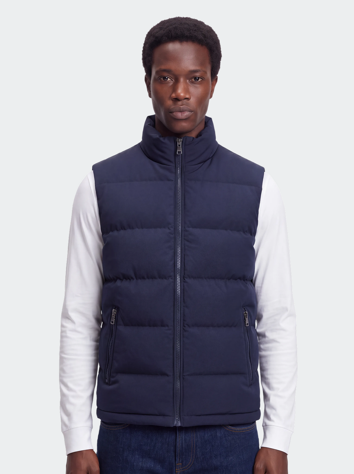 Men's quilted body warmer water-repellent fabric-thumbmail-9