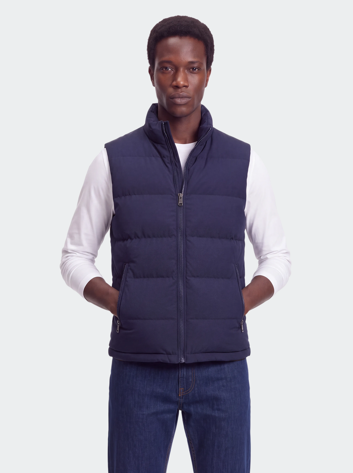 Men's quilted body warmer water-repellent fabric-thumbmail-10