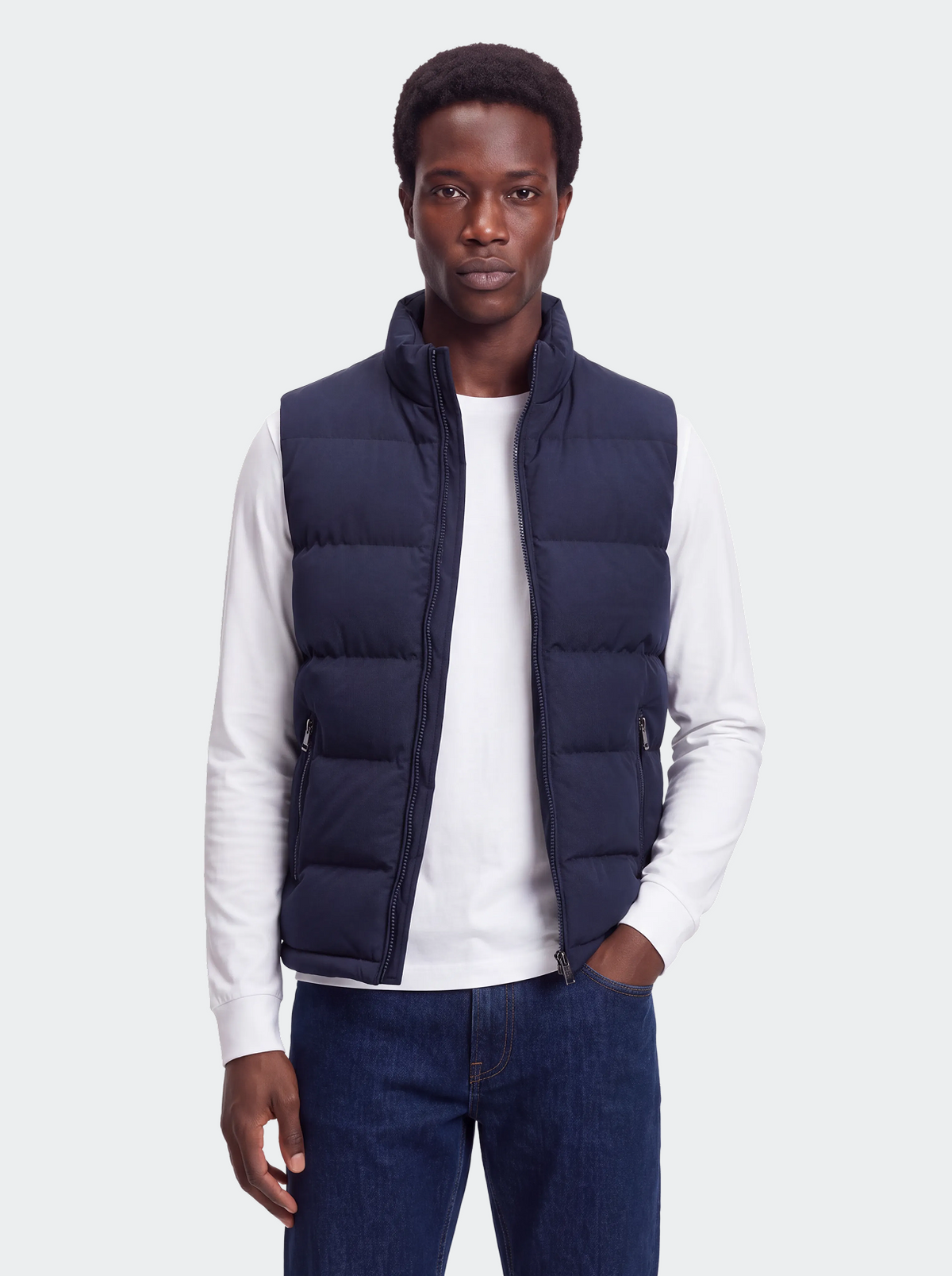 Men's quilted body warmer water-repellent fabric-thumbmail-5