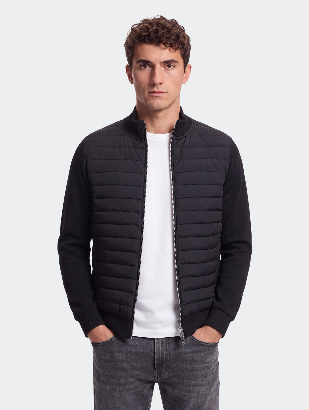 Men's Lightweight Quilted Jacket with Stand Collar-thumbmail-8
