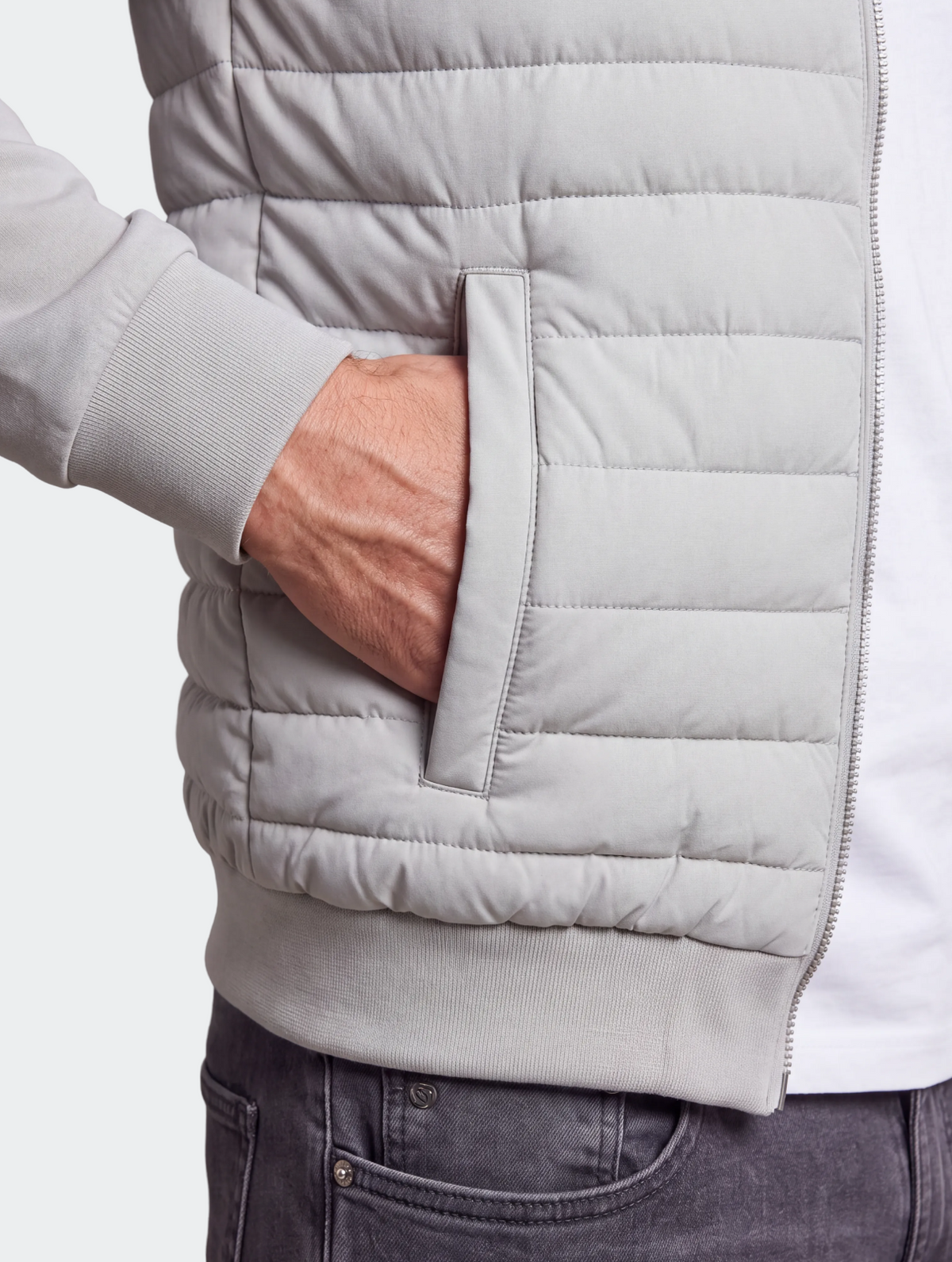 Men's Lightweight Quilted Jacket with Stand Collar-thumbmail-3
