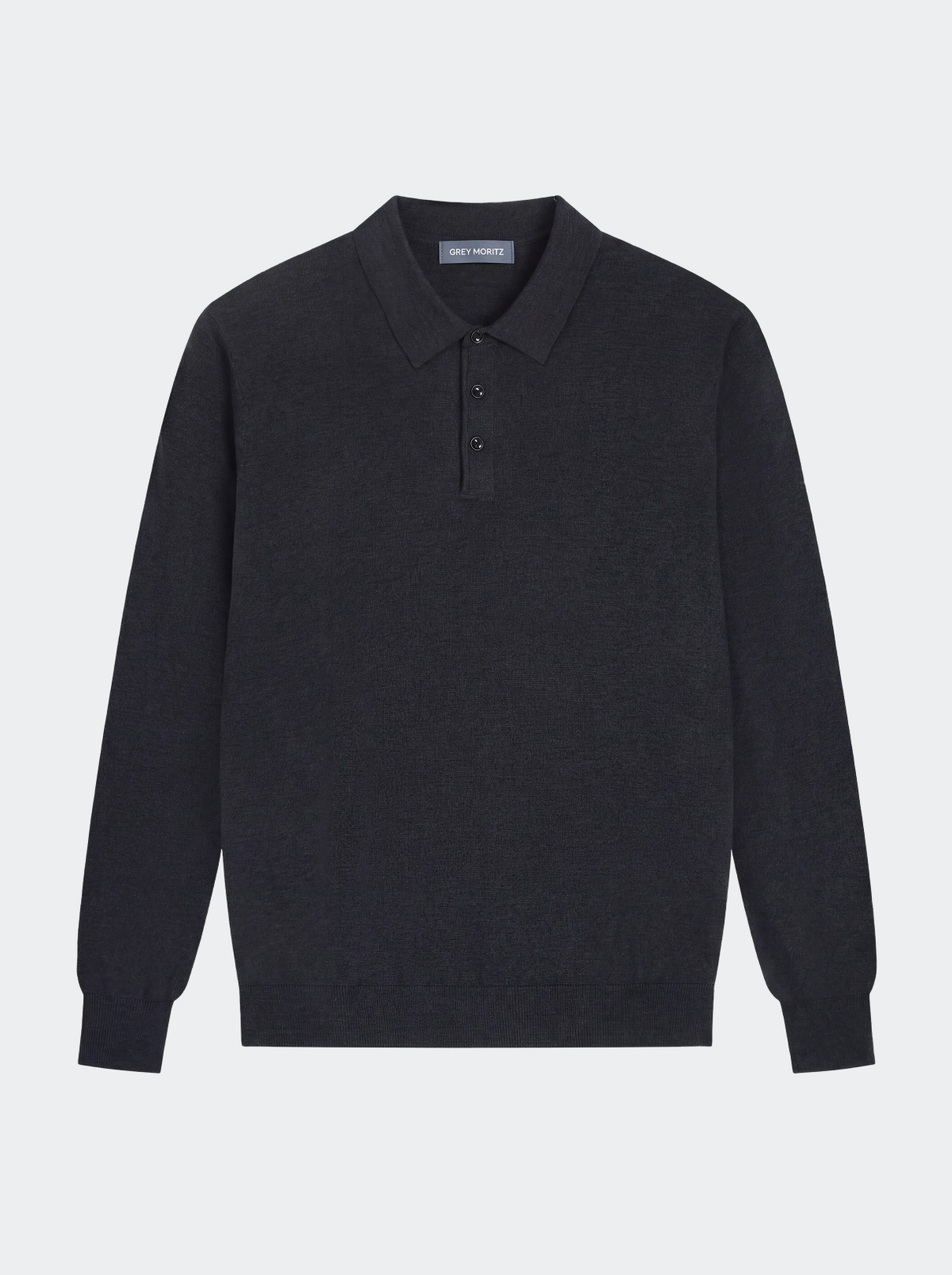 Men's Long Sleeve Knit Polo Sweater