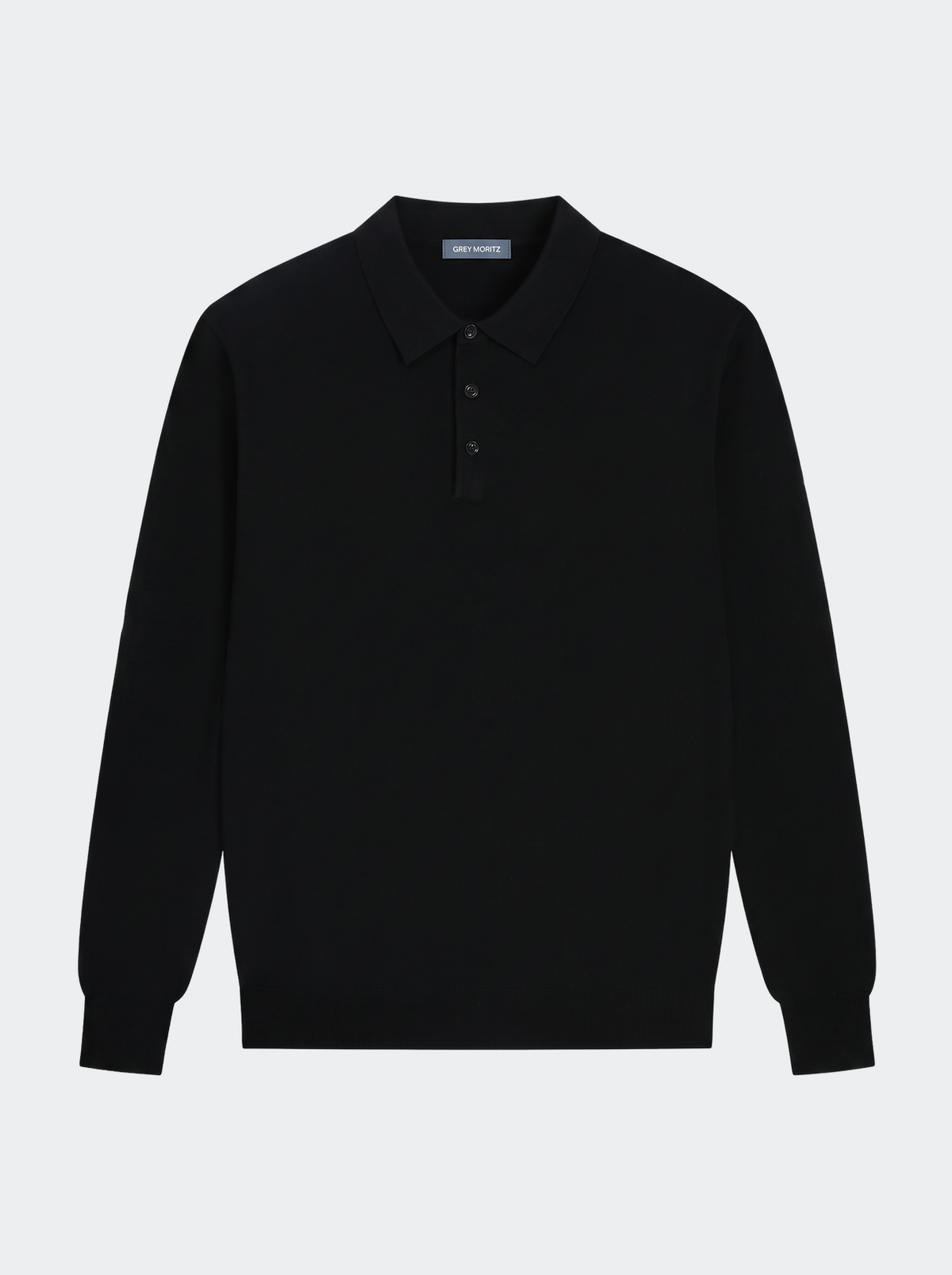 Men's Long Sleeve Knit Polo Sweater