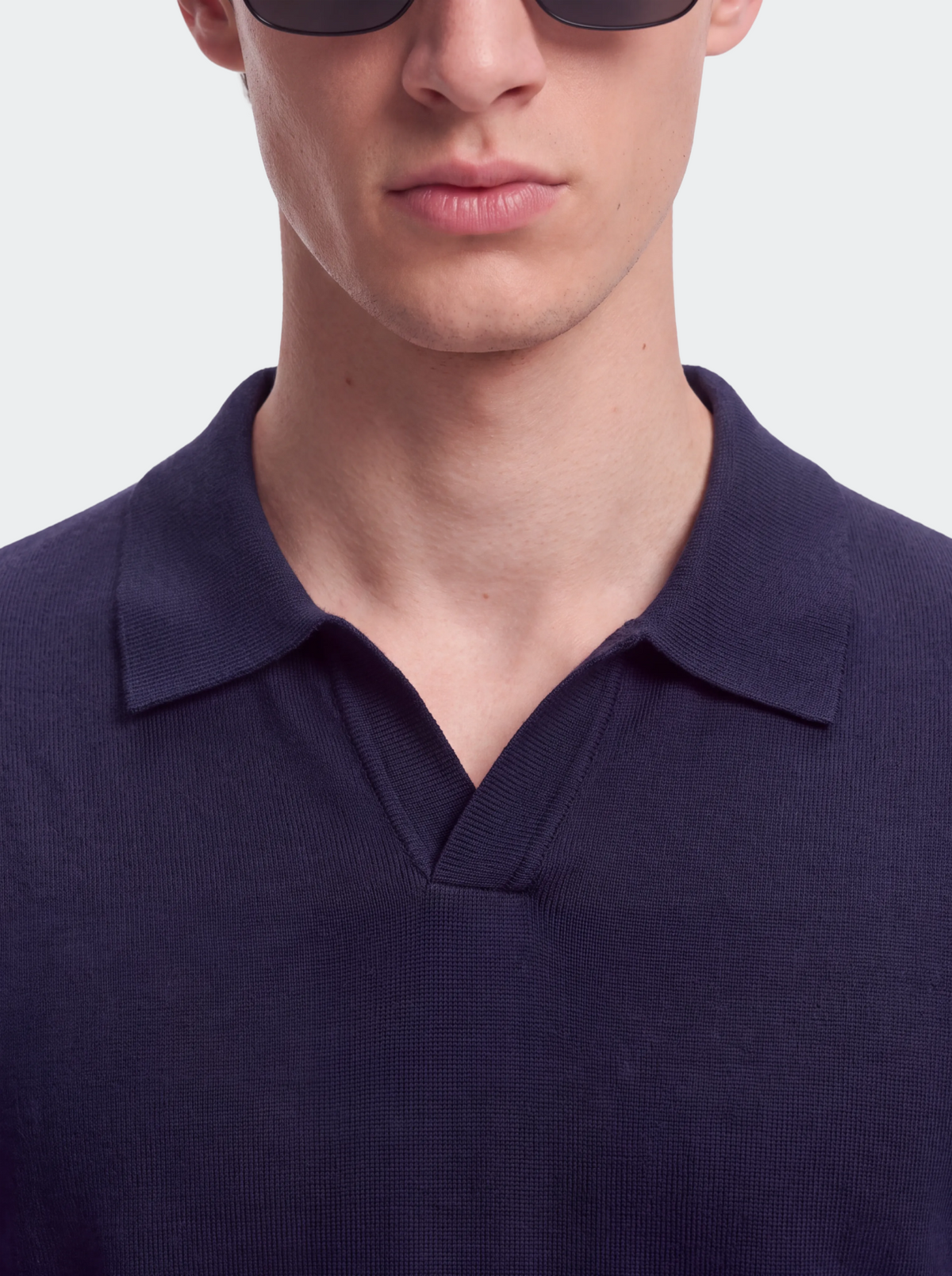 Men's Merino Wool Buttonless Polo Shirt-thumbmail-10