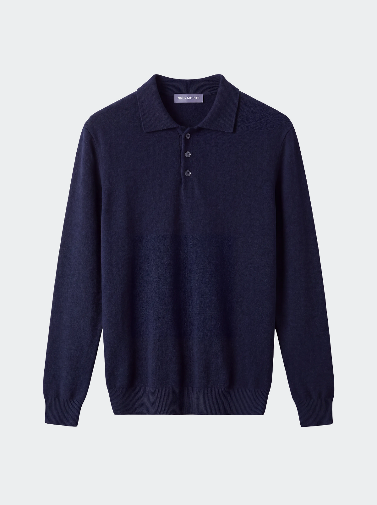 Men's Pure Extra-Fine Merino Wool Classic Sweater Polo-thumbmail-1