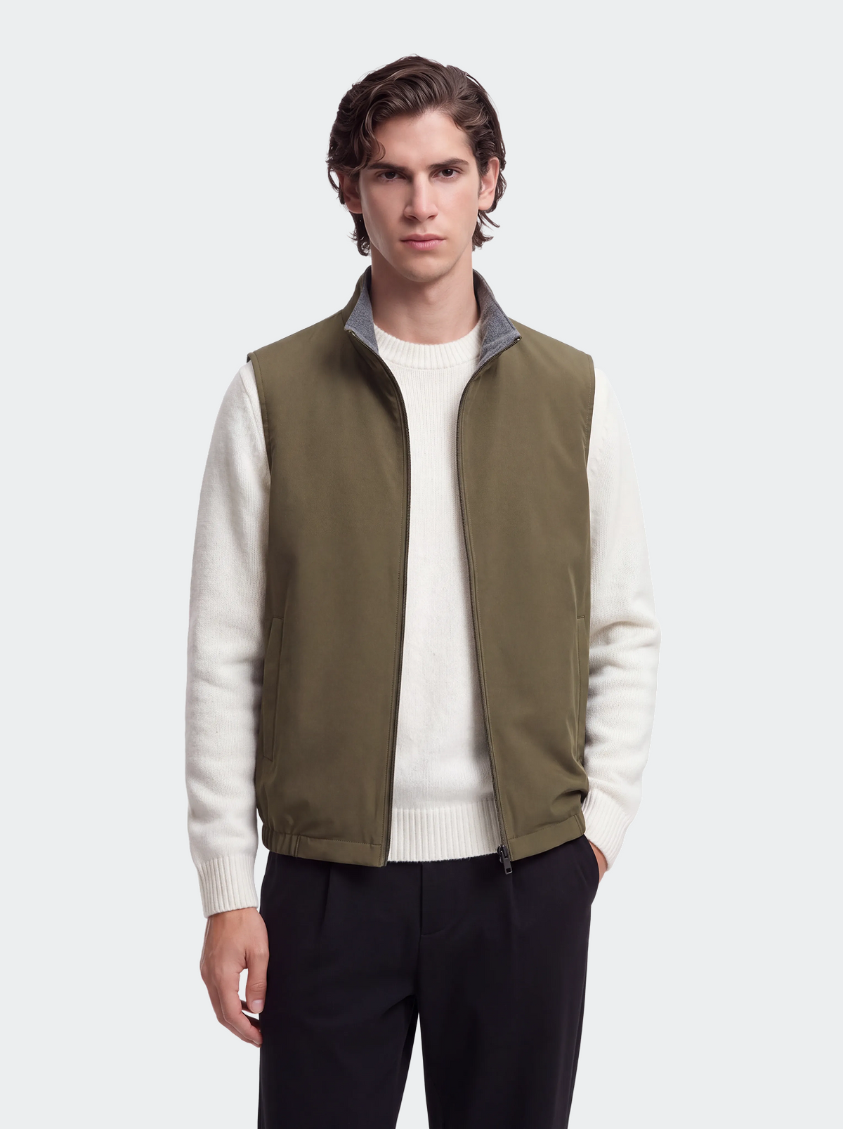 Men's Water-repellent reversible body warmer