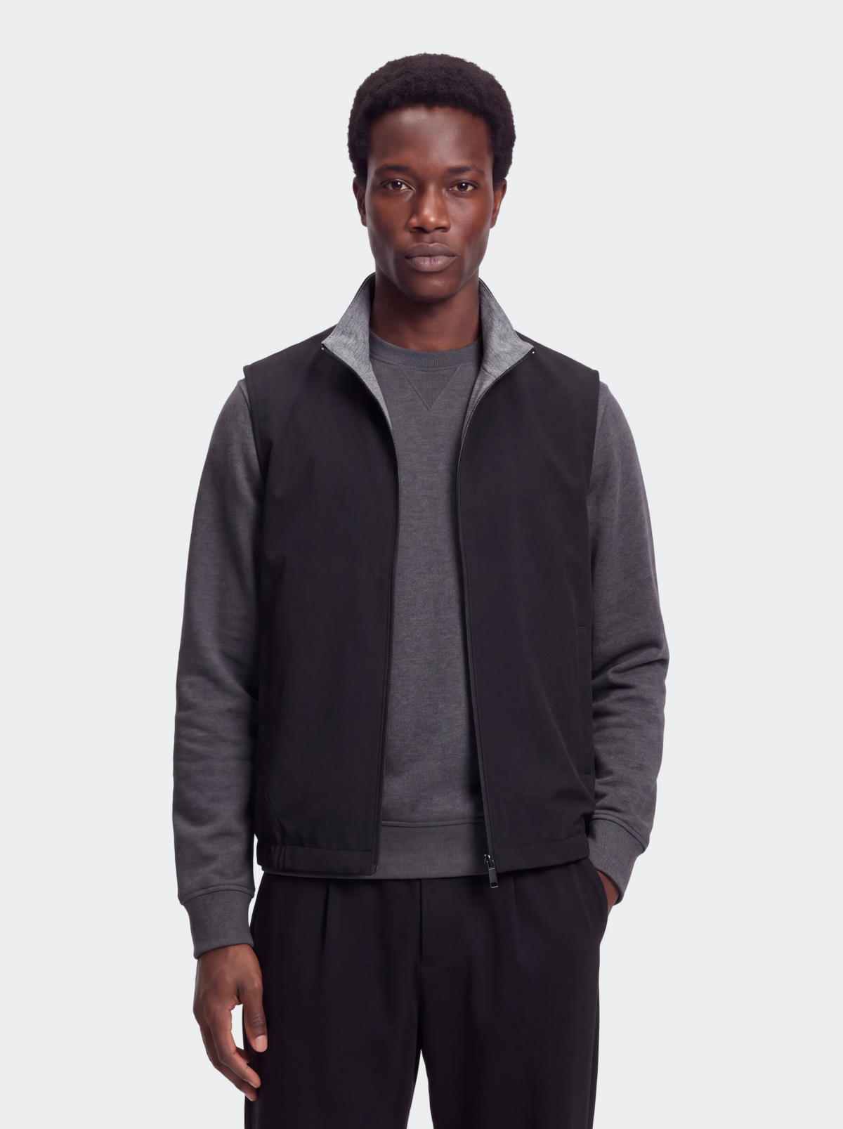 Men's Water-repellent reversible body warmer