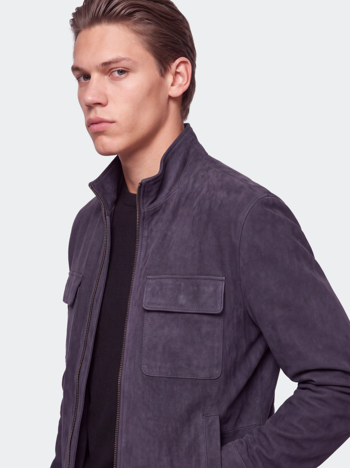 Men's Casual Faux Suede Jacket
