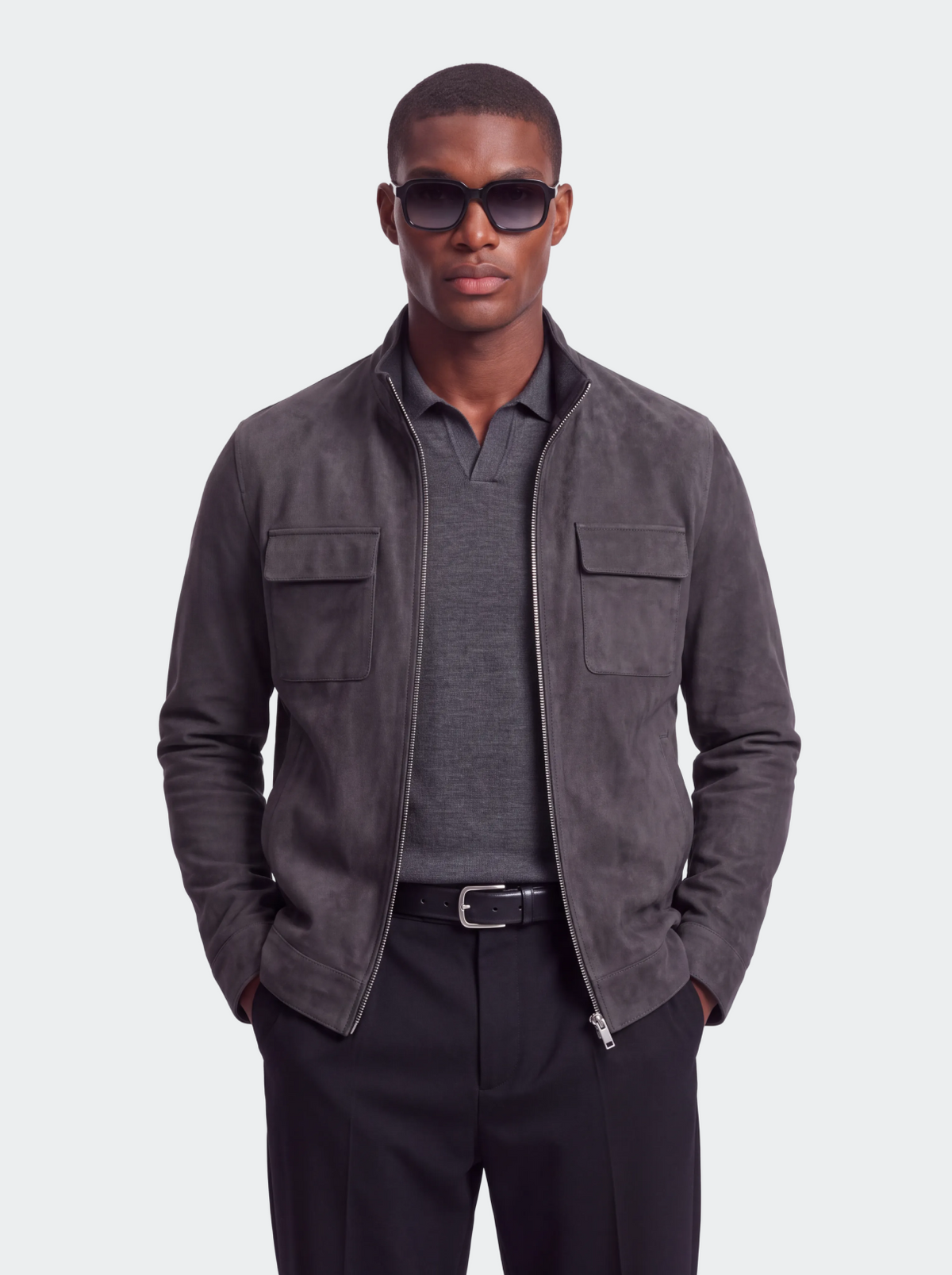 Men's Casual Faux Suede Jacket-thumbmail-6
