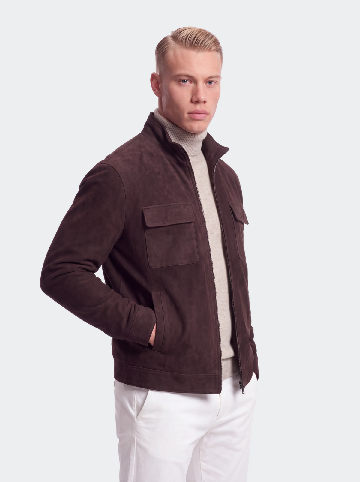 Men's Casual Faux Suede Jacket-thumbmail-14