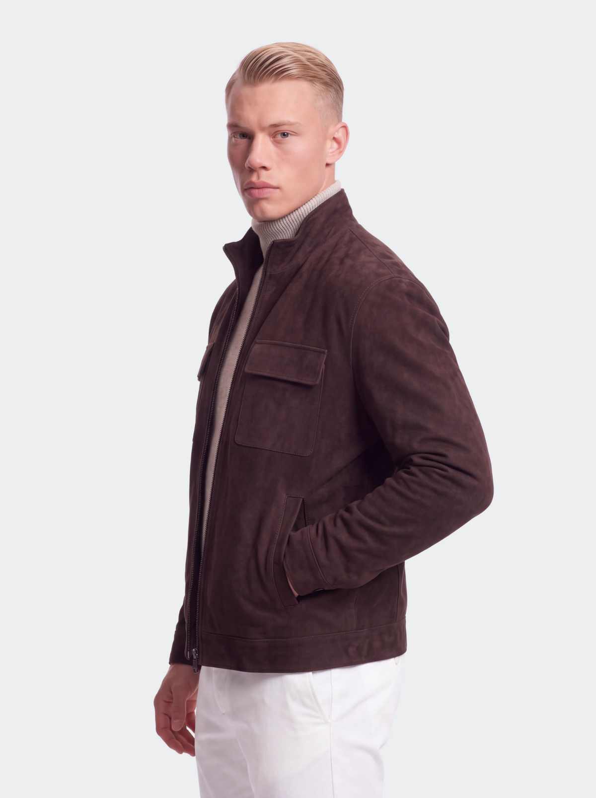 Men's Casual Faux Suede Jacket-thumbmail-15