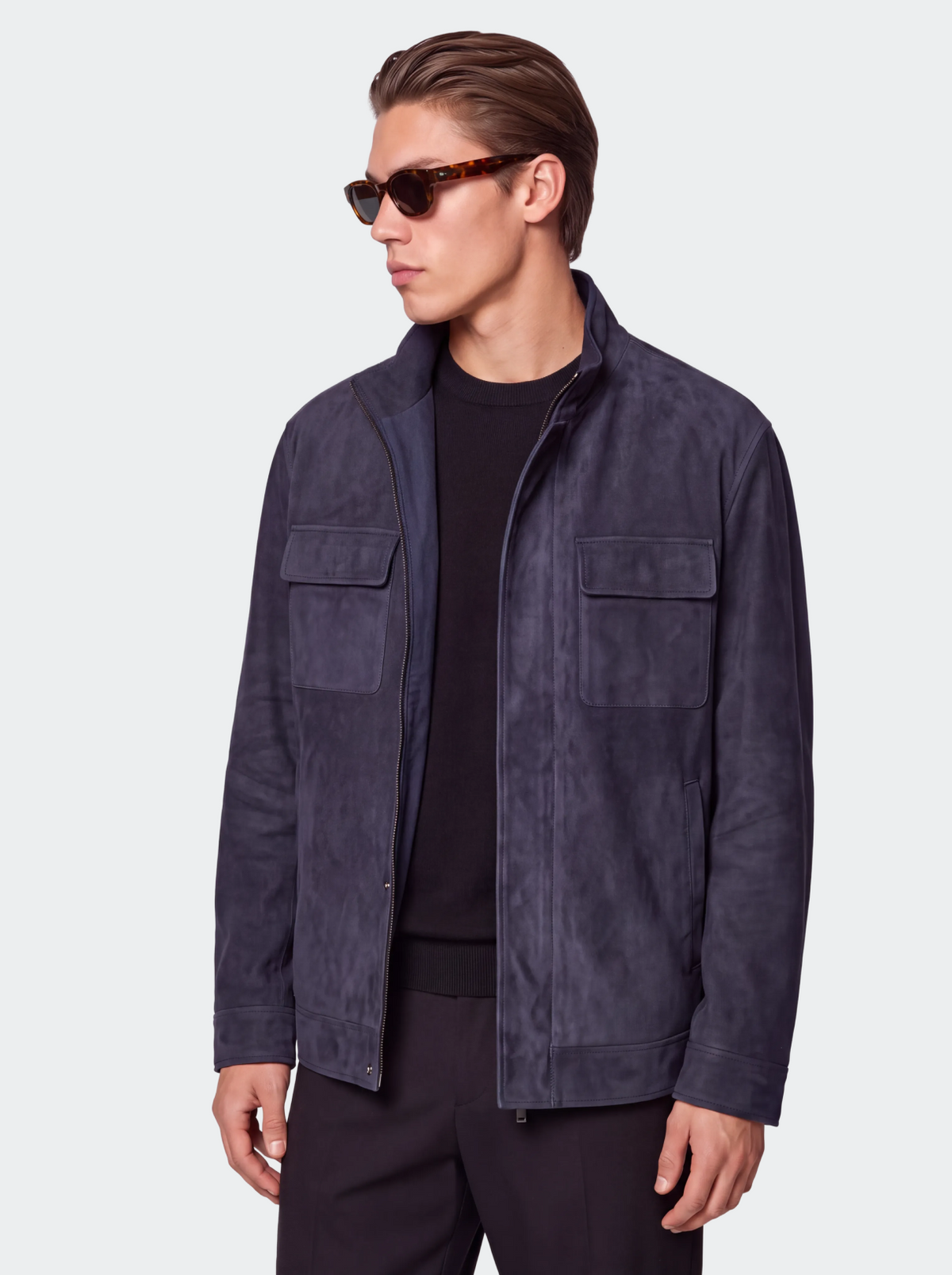 Men's Casual Faux Suede Jacket