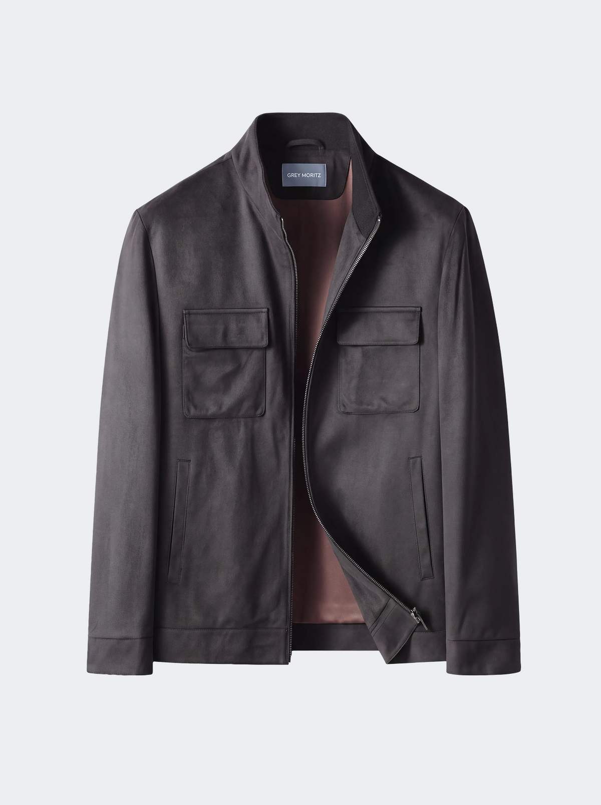 Men's Casual Faux Suede Jacket-thumbmail-9