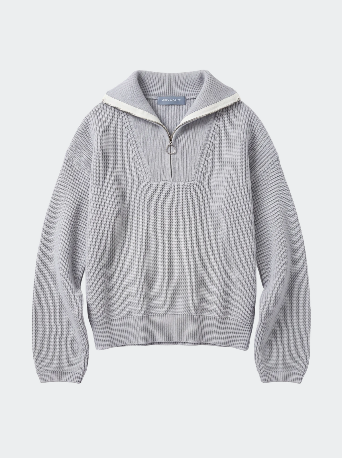 Women's Half-Zip Collar Knit Sweater-thumbmail-1