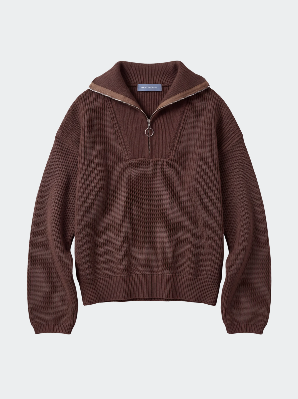 Women's Half-Zip Collar Knit Sweater-thumbmail-12