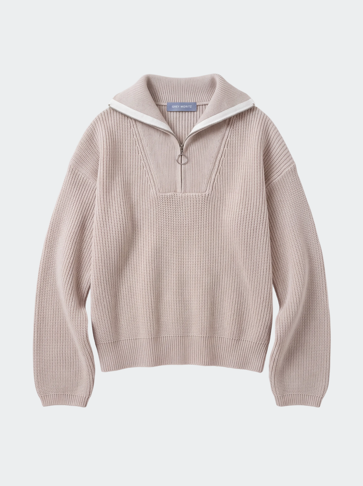 Women's Half-Zip Collar Knit Sweater-thumbmail-10