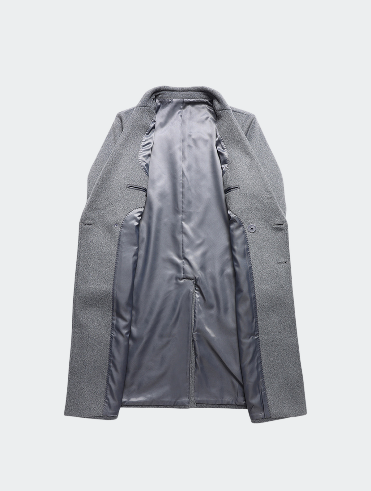 Men's Wool Overcoat Double-Breasted, Mid-Length-thumbmail-6