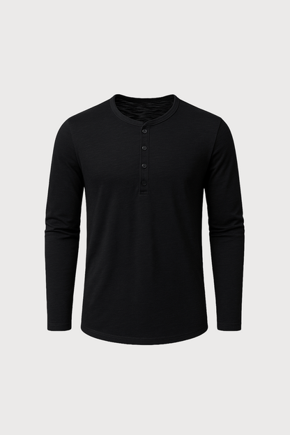 Long-Sleeve Henley Shirt