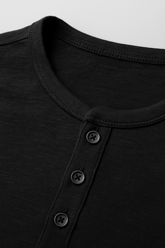 Henley à manches longues