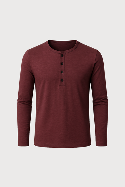 Long-Sleeve Henley Shirt