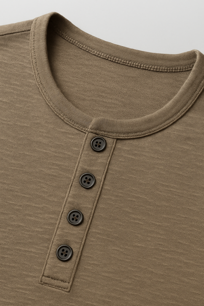 Long-Sleeve Henley Shirt