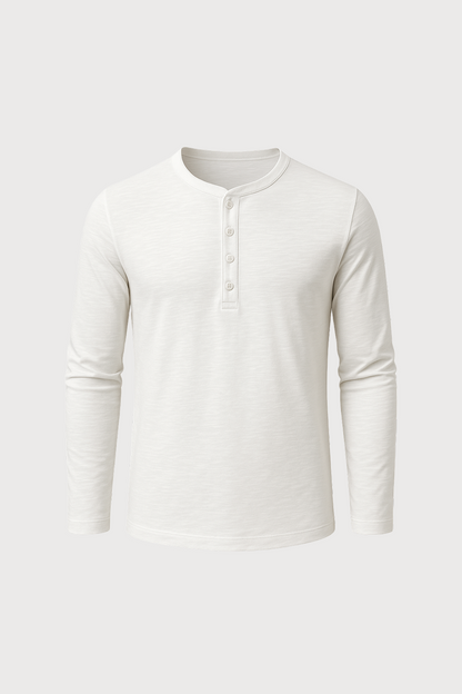 Long-Sleeve Henley Shirt