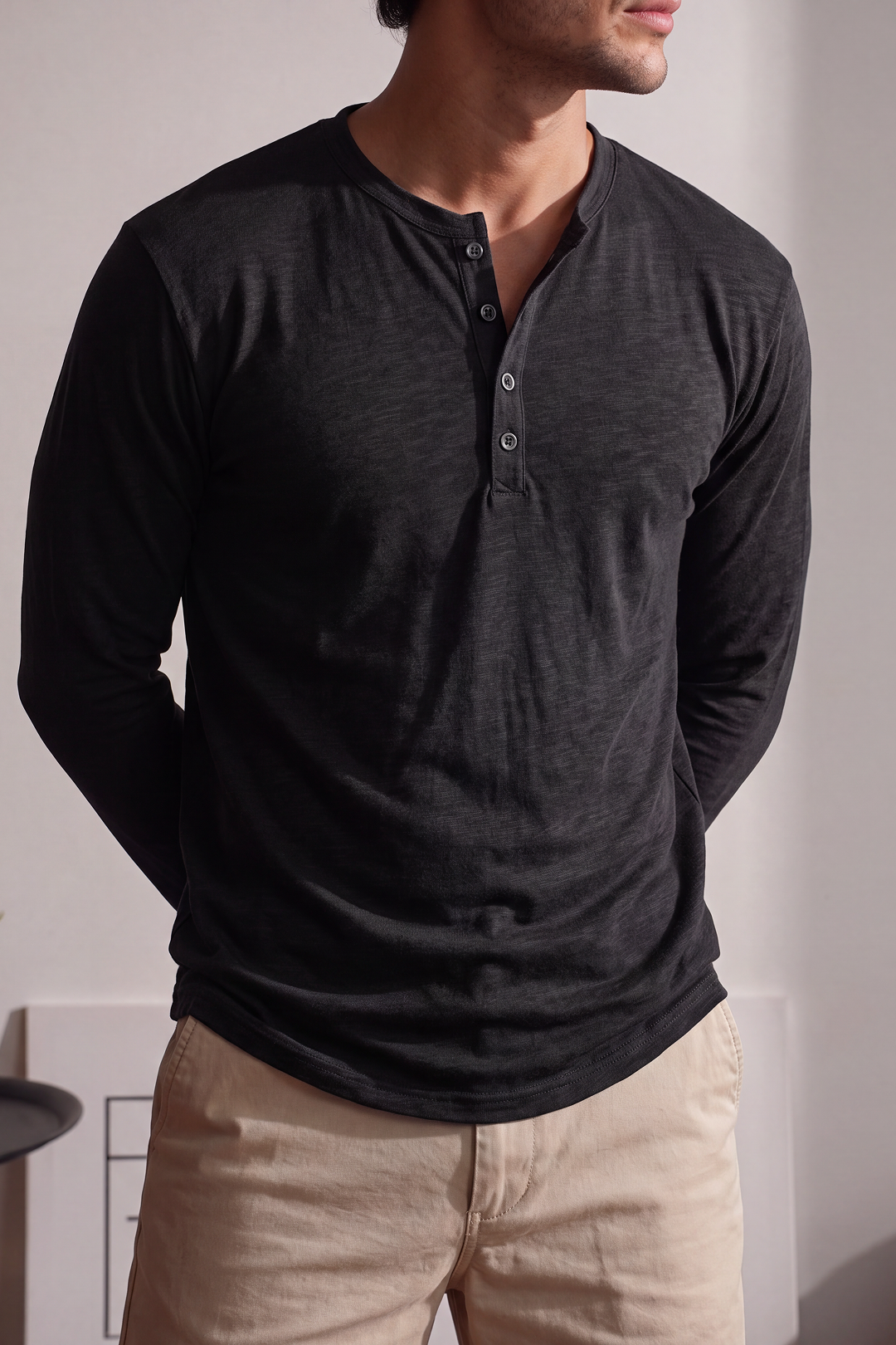 Henley Long Sleeve T-Shirt Men's