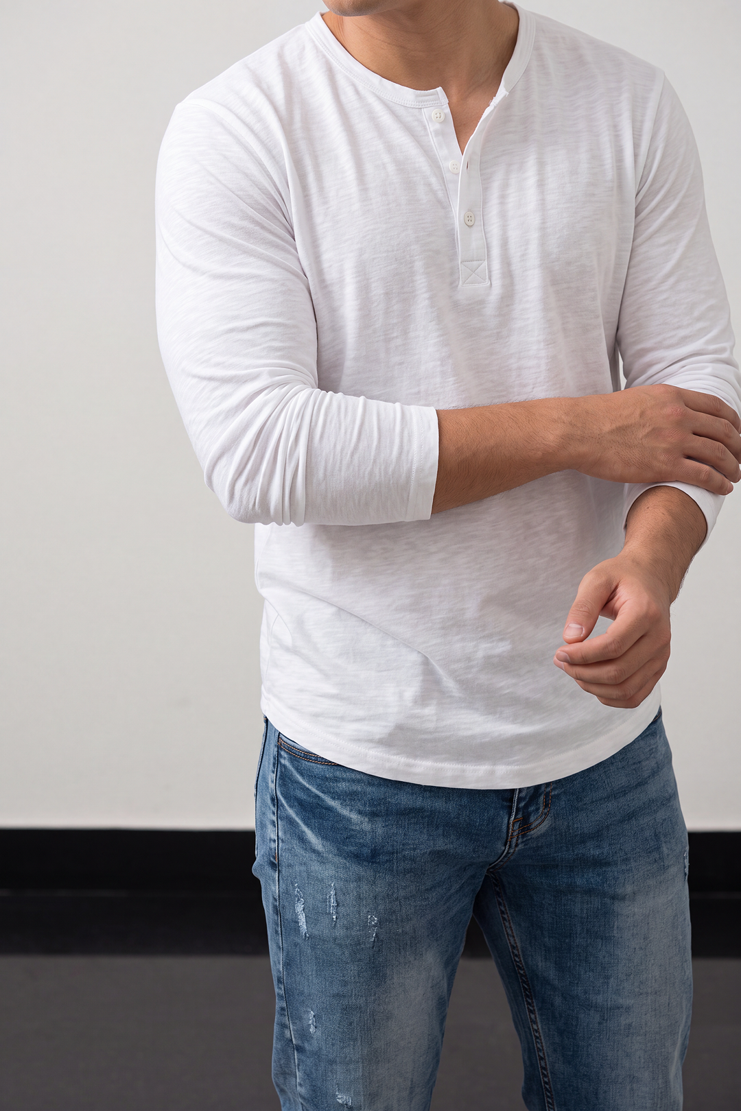 Henley Long Sleeve T-Shirt Men's-thumbmail-8
