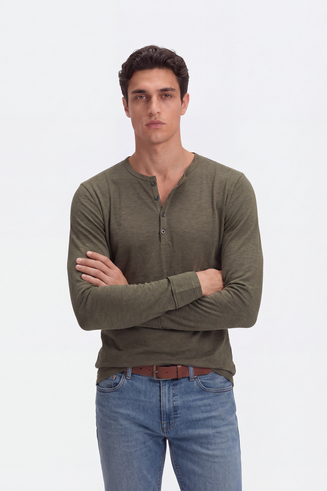 Henley Long Sleeve T-Shirt Men's-thumbmail-15