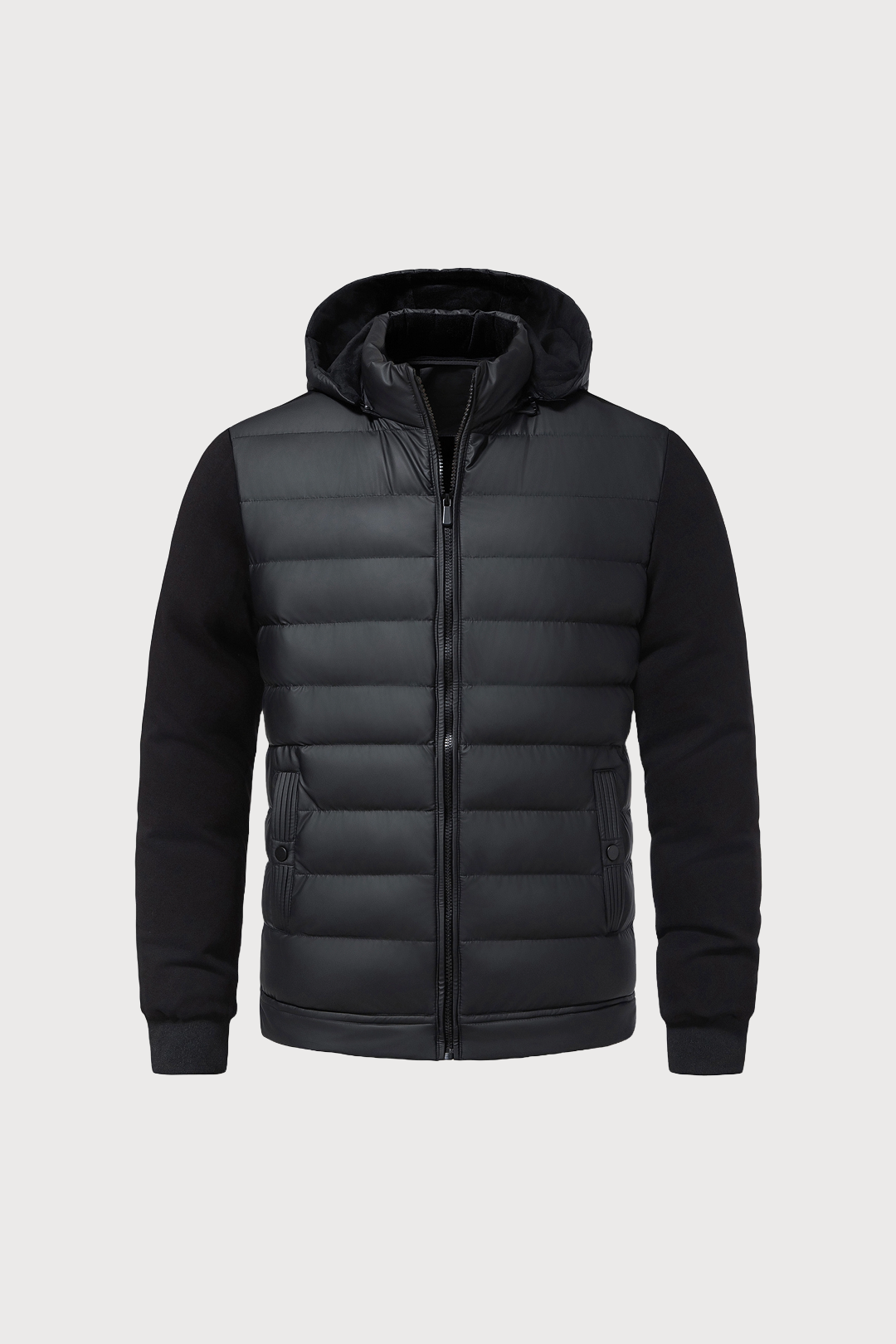 Quilted Hybrid Hooded Jacket