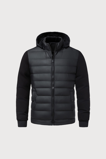 Quilted Hybrid Hooded Jacket
