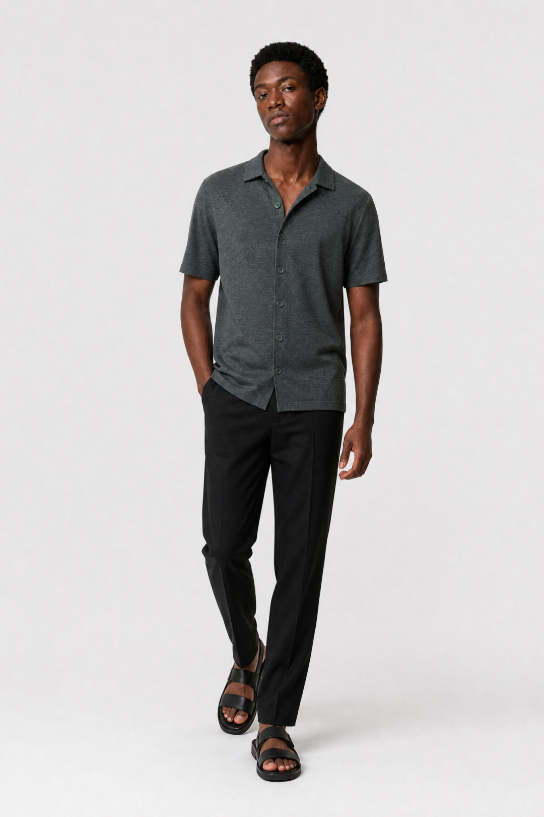 Linen-Cotton Knit Shirt-thumbmail-13