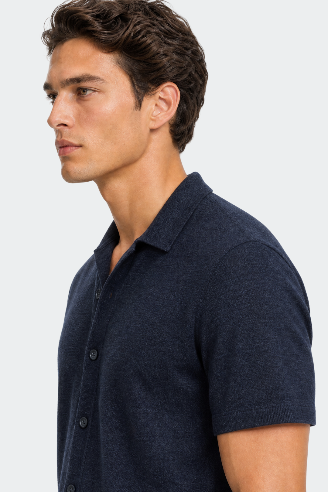 Linen-Cotton Knit Shirt-thumbmail-3