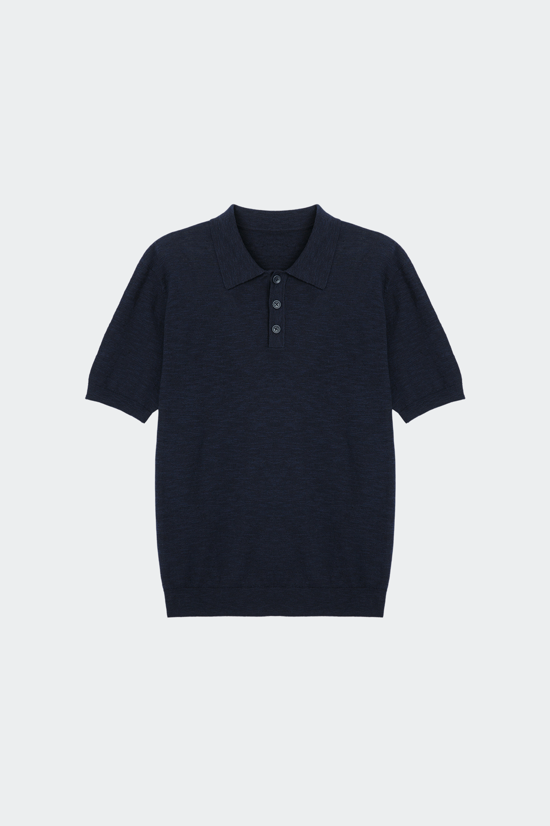 Three Button Linen Cotton Polo Shirt-13