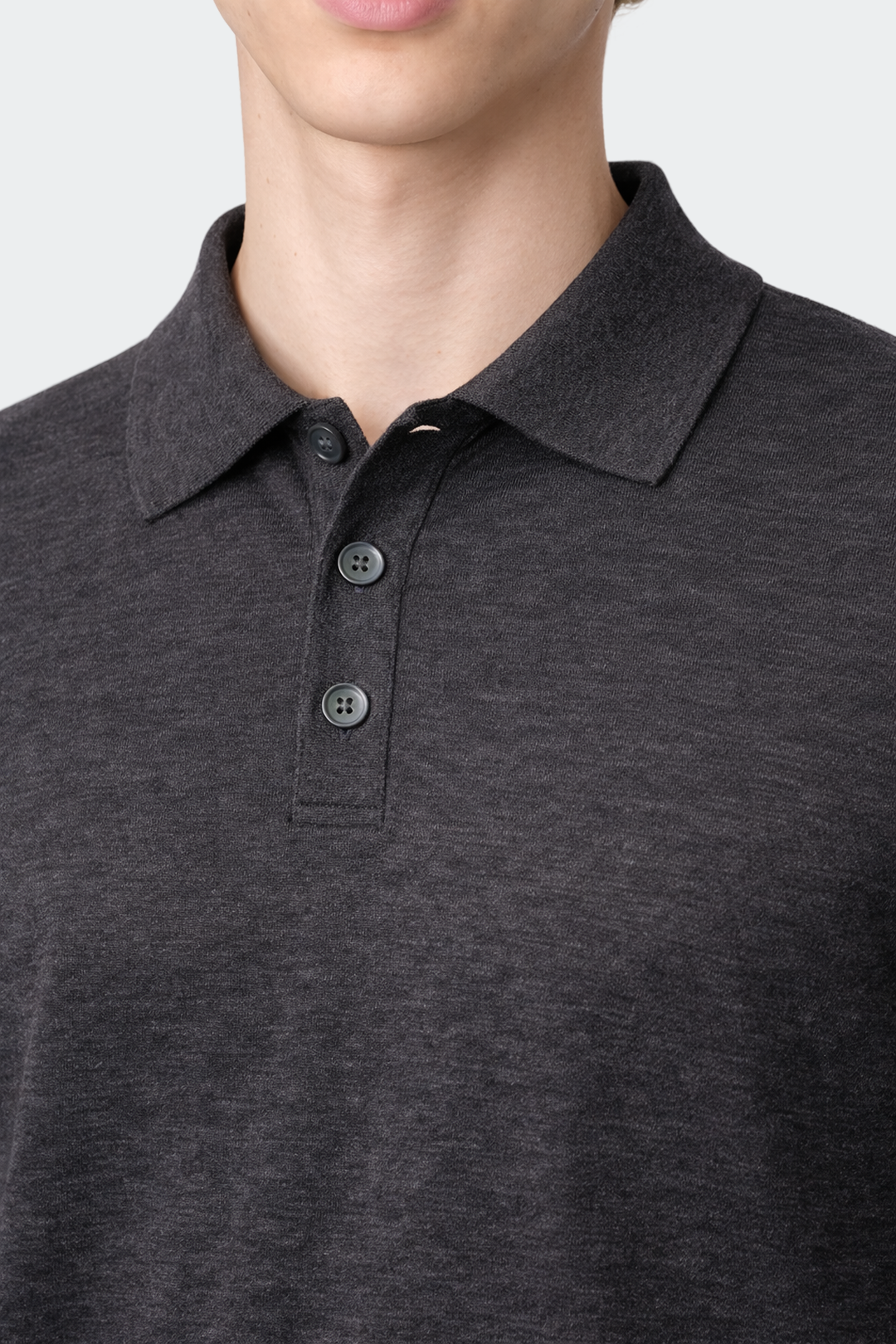 Three Button Linen Cotton Polo Shirt-6
