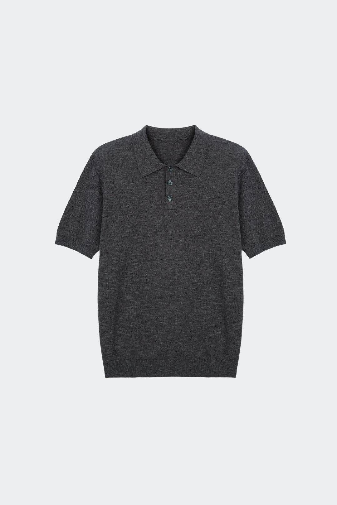 Three Button Linen Cotton Polo Shirt-8