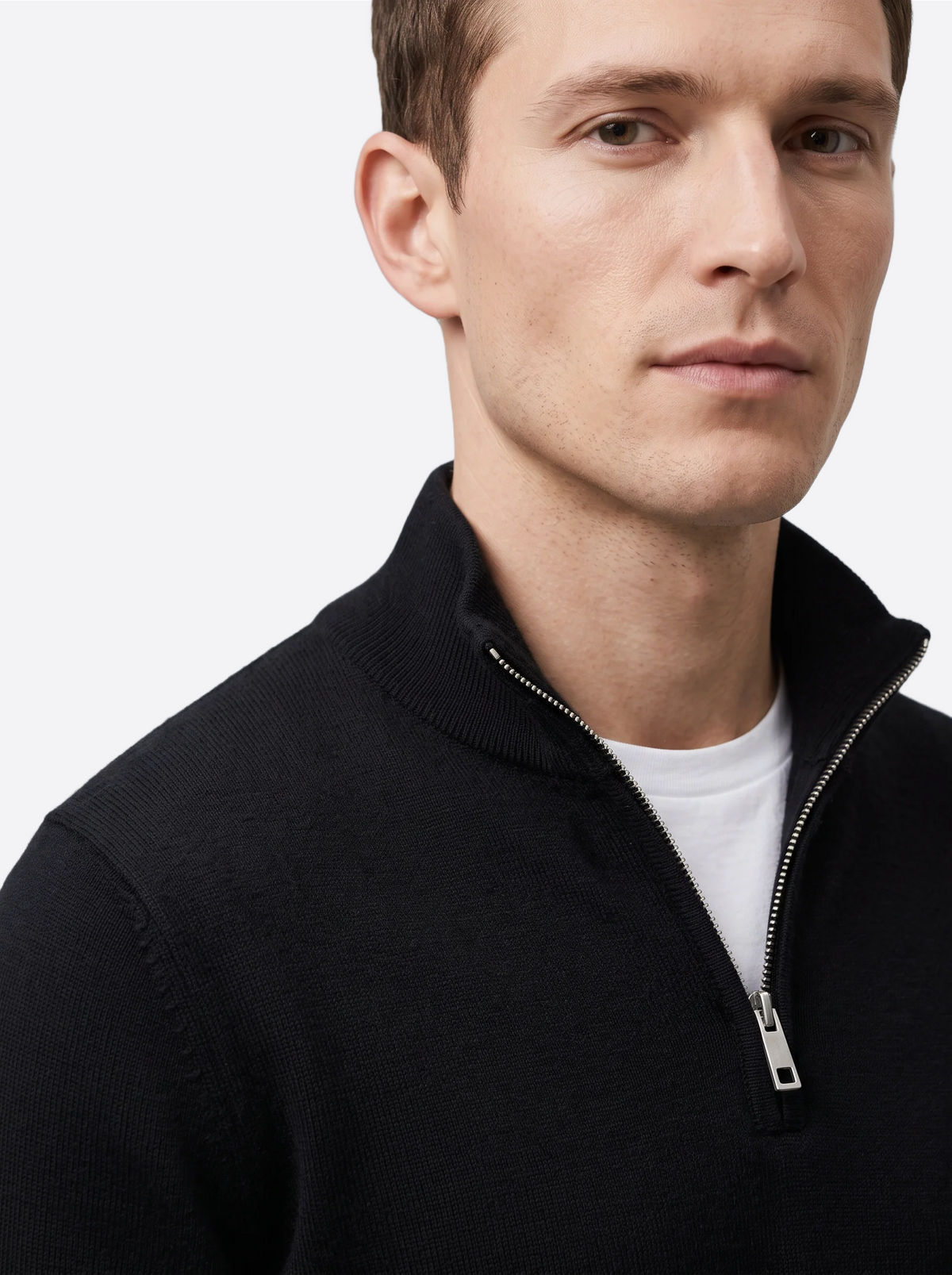Men's Half-Zip Knitted Sweater