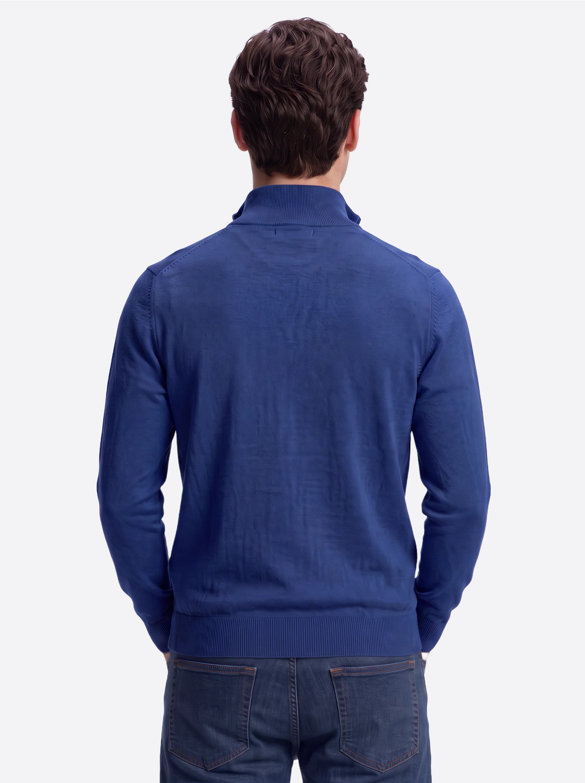Men's Quarter-Zip Knitted Sweater-thumbmail-24