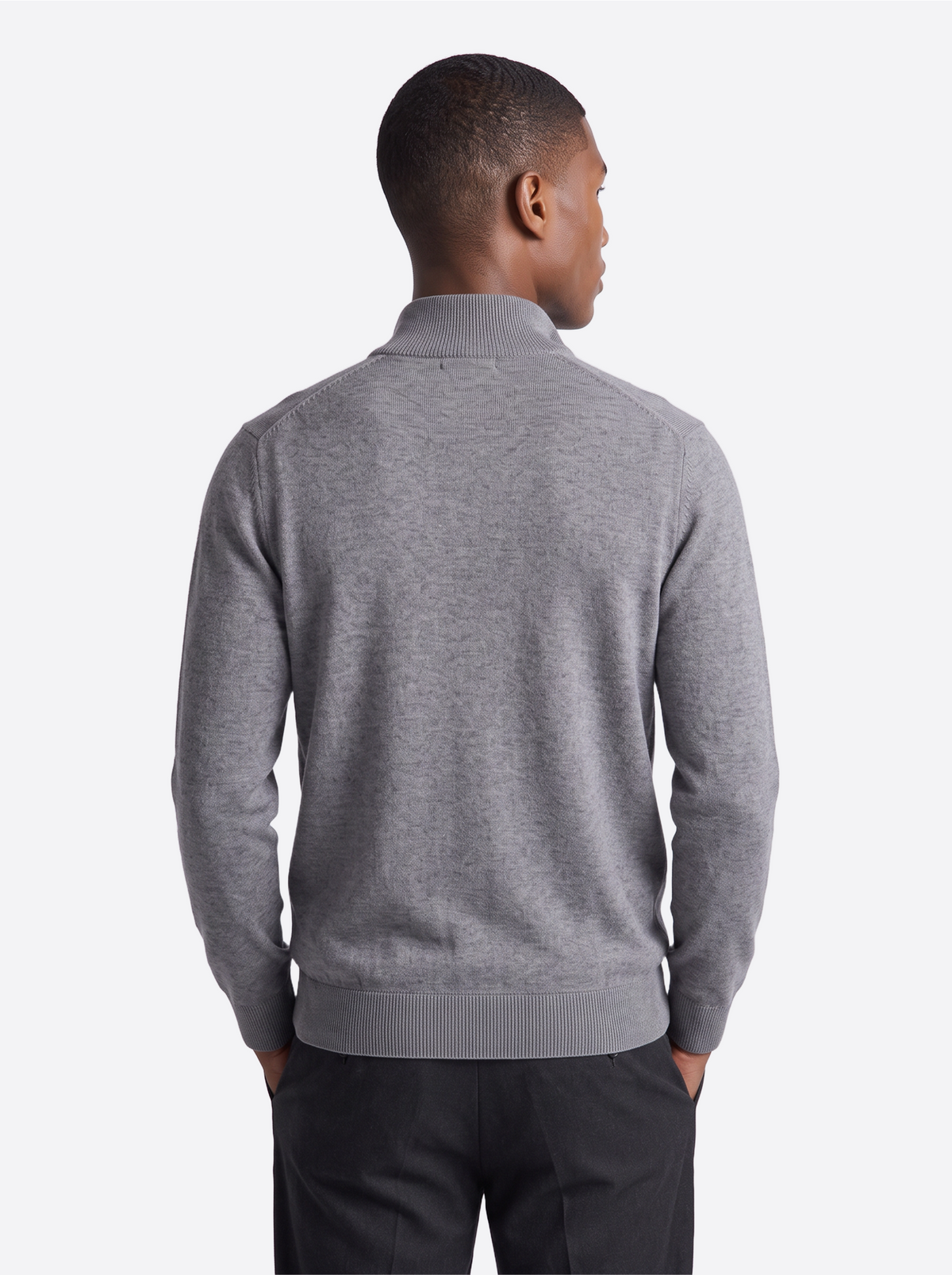 Men's Quarter-Zip Knitted Sweater-thumbmail-12