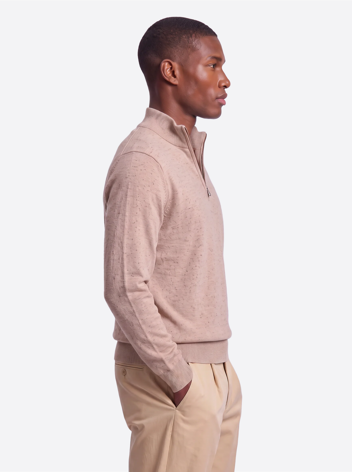 Men's Quarter-Zip Knitted Sweater-thumbmail-21
