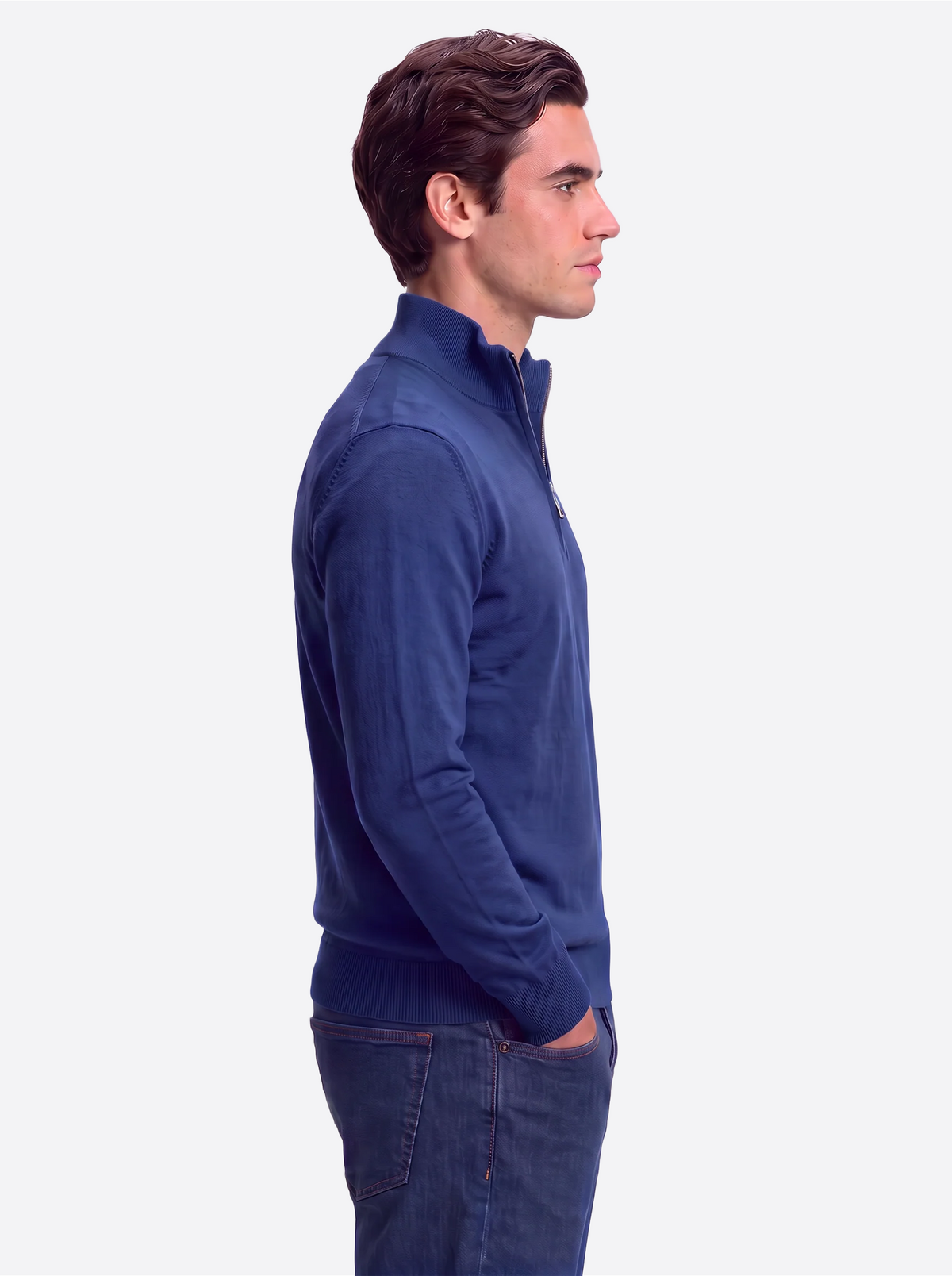 Men's Quarter-Zip Knitted Sweater-thumbmail-27