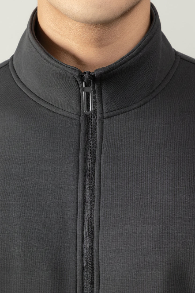 Men's Heavyweight Cotton Blend Zip Jacket-thumbmail-3