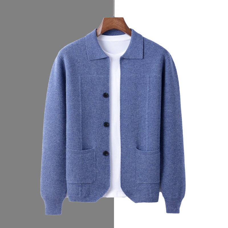 Spread Collar Wool Cardigan-thumbmail-7