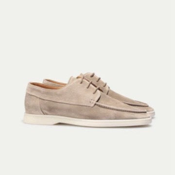 Men’s Suede Loafers Regular Fit Leather Lace-up Closed Toe-thumbmail-10
