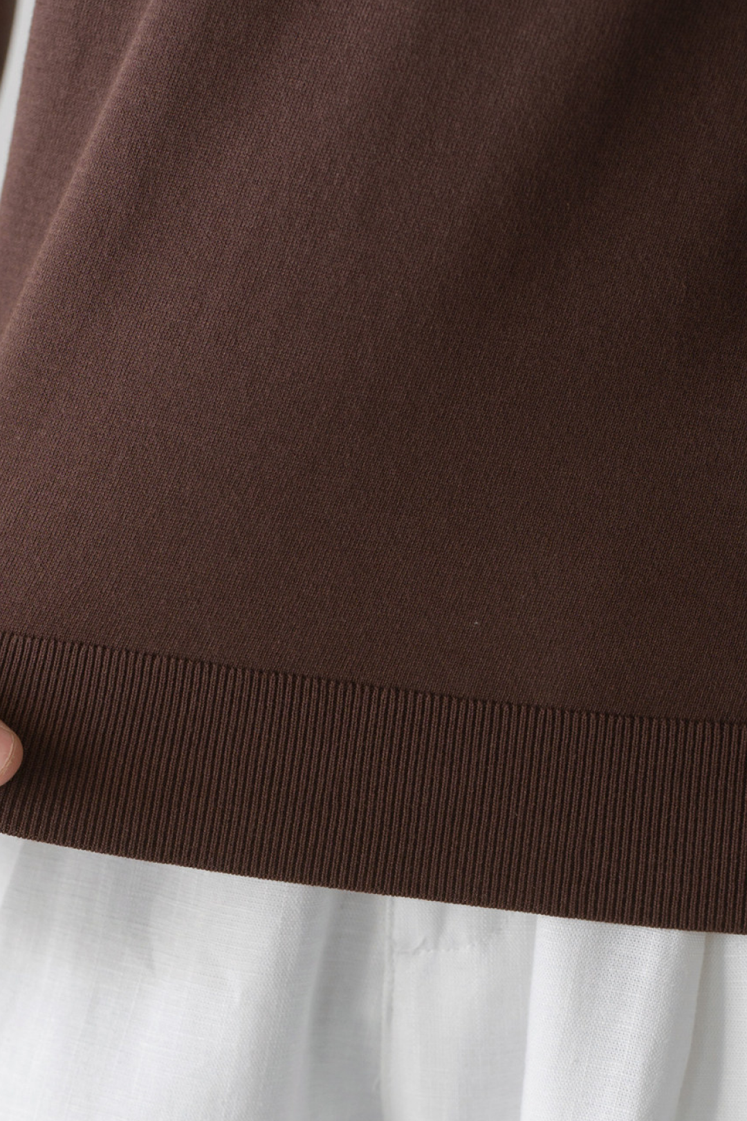 Open Collar Cotton Knit Polo-thumbmail-4