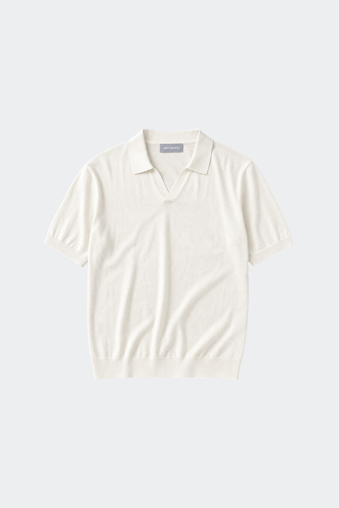 Open Collar Cotton Knit Polo-thumbmail-8
