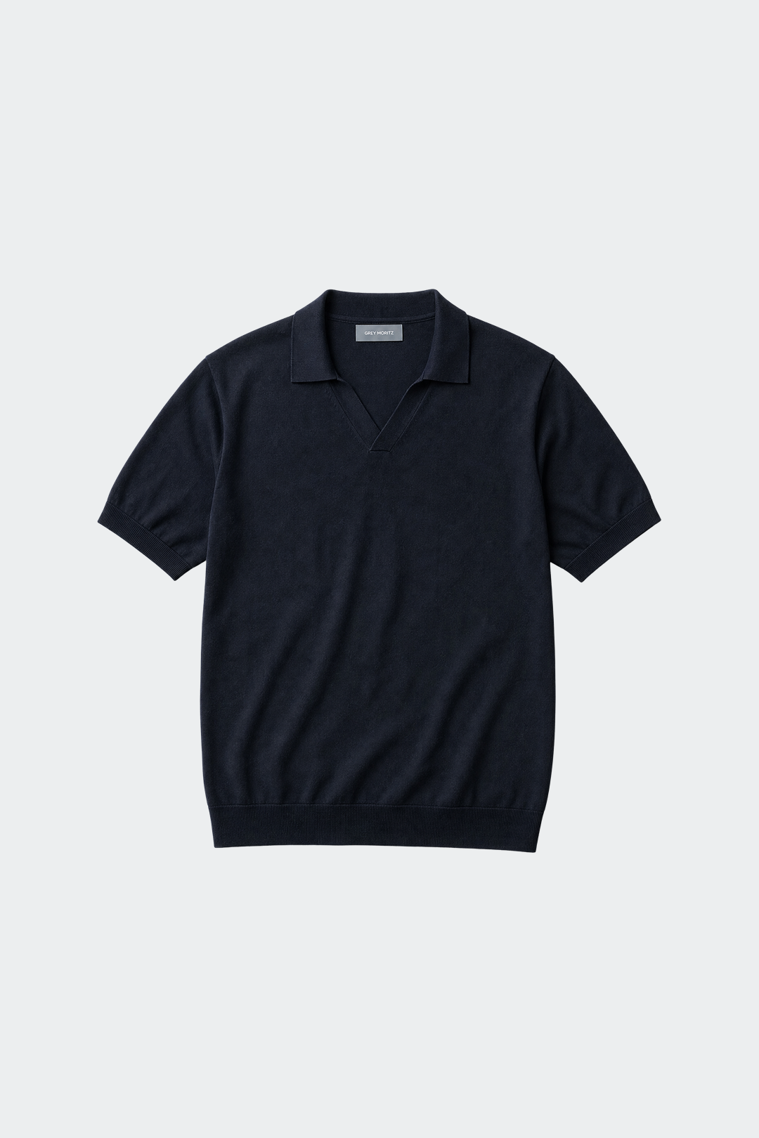 Open Collar Cotton Knit Polo-thumbmail-12