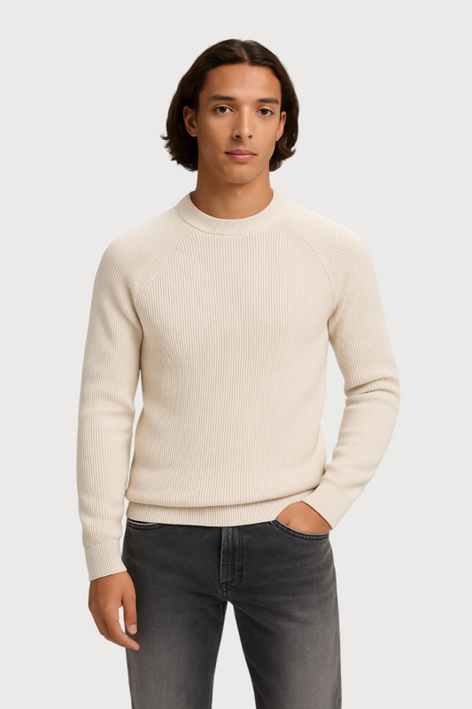 Ribbed Crewneck Sweater