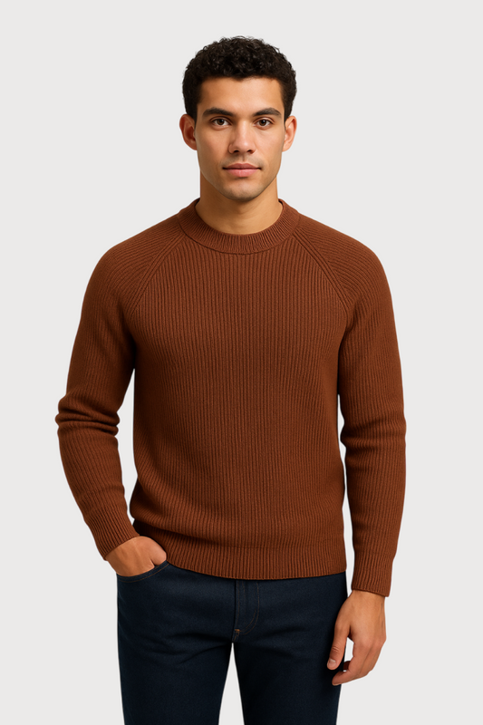 Ribbed Crewneck Sweater